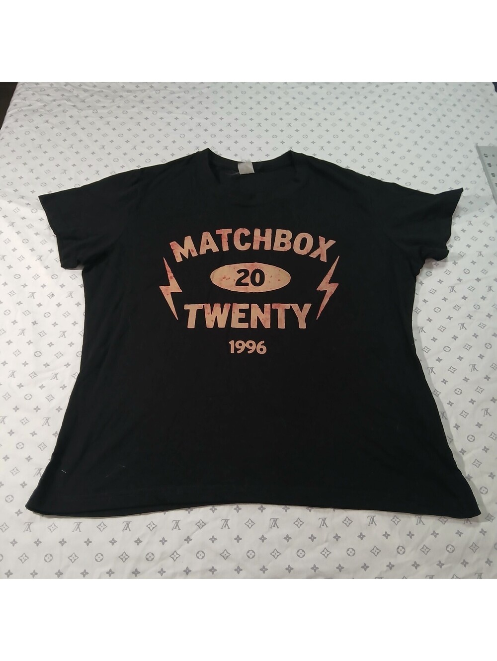 Matchbox Twenty Band T Shirt Black Graphic Tee 1996 Short Sleeve Top